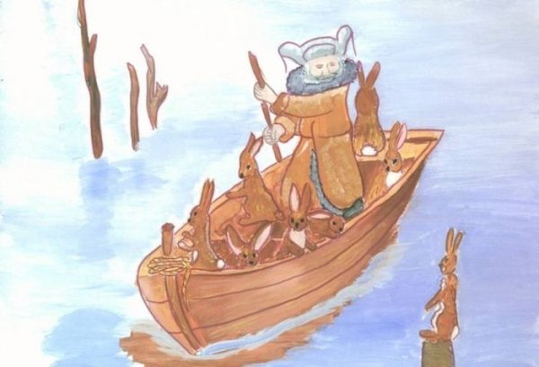 Дедушка Мазай и зайцы иллюстрации