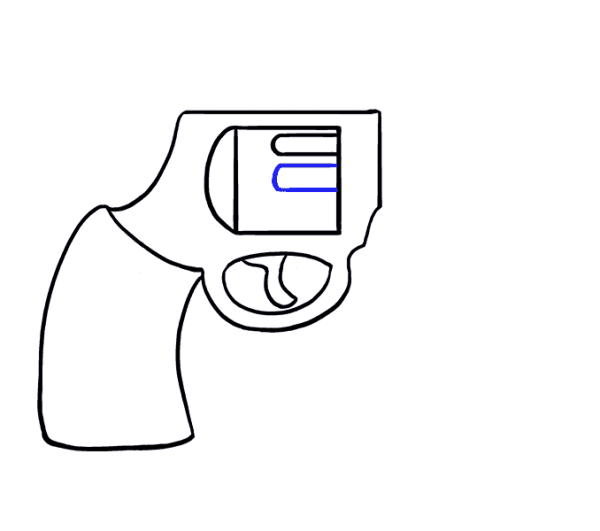 Пистолет рисунок для детей легкий