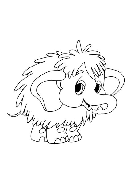 Мамонтенок раскраска