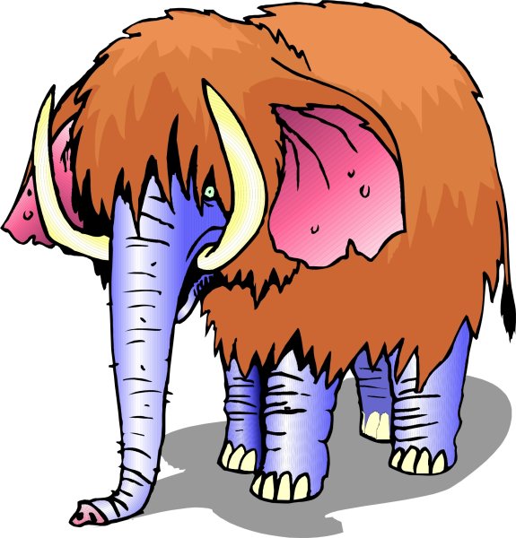 Мамонтенок рисунок детский