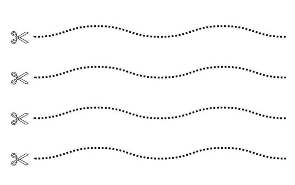 Линии для вырезания для детей