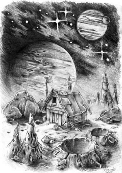 Фантастические рисунки карандашом