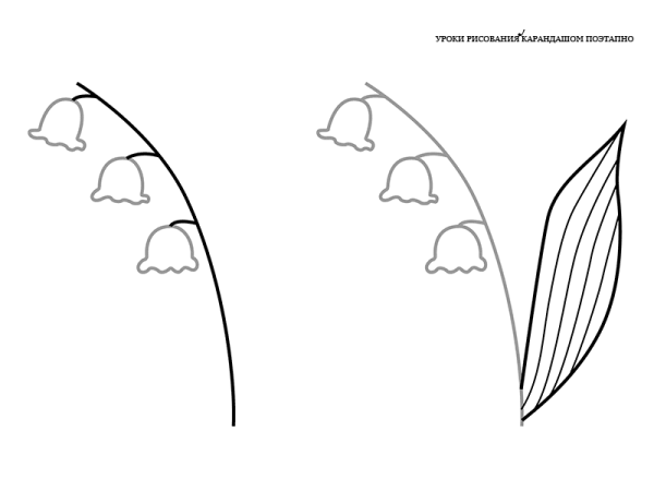 Ландыш рисунок легкий