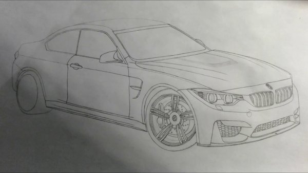 BMW рисунок карандашом
