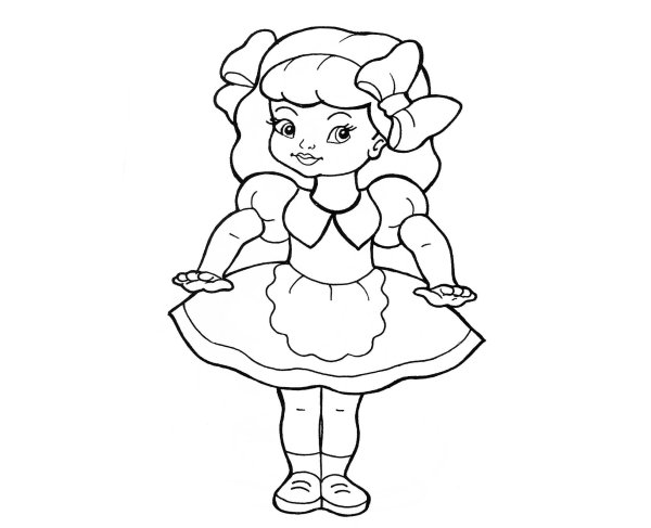 Раскраска кукла