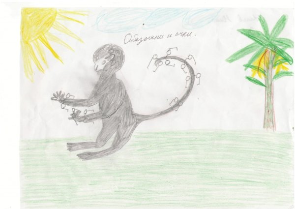 Крылов мартышка и очки раскраска