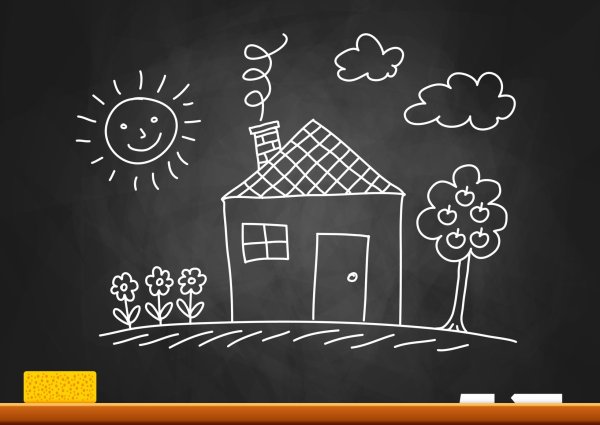 Детские рисунки мелом