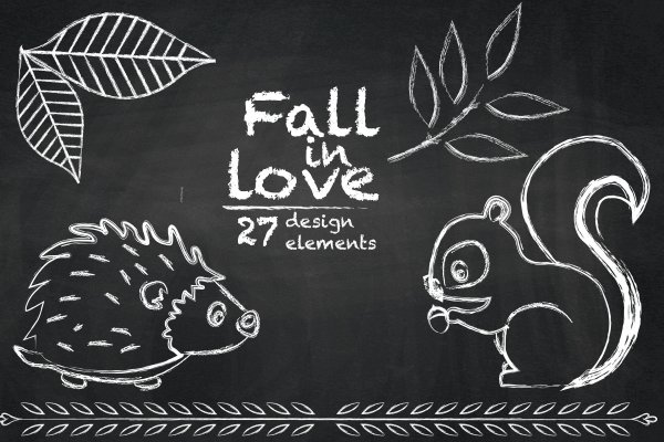 Животные мелом на доске