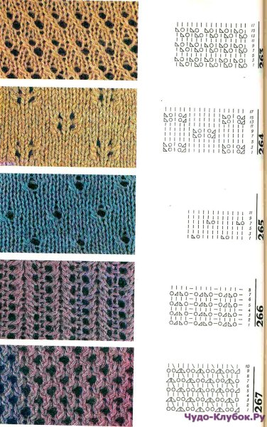 Узор дырочки спицами