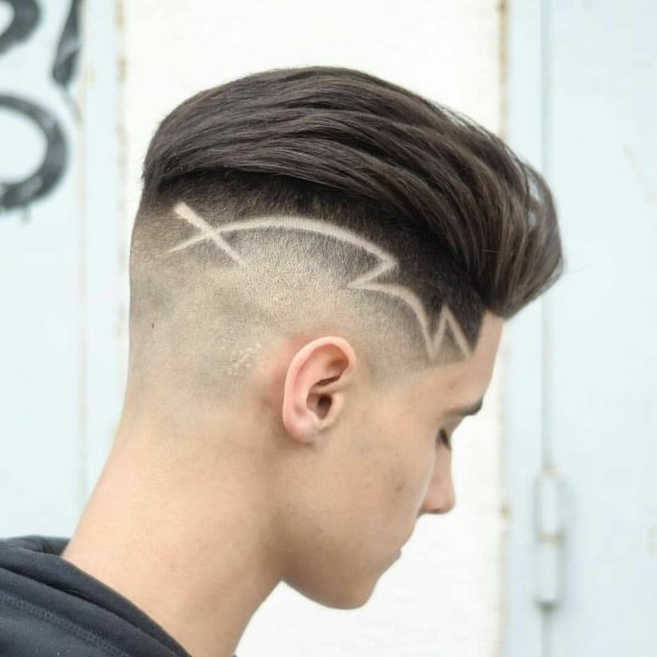 Мужская прическа сзади рисунок