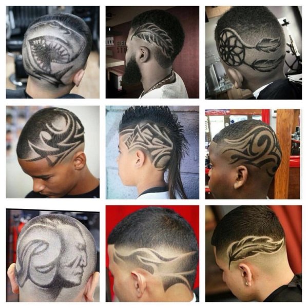 Простые узоры для стрижки мужские