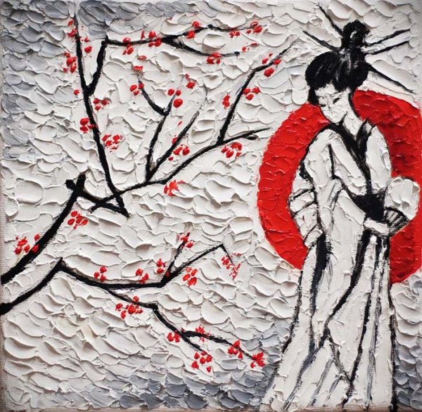 Векторные пейзажи в японском стиле