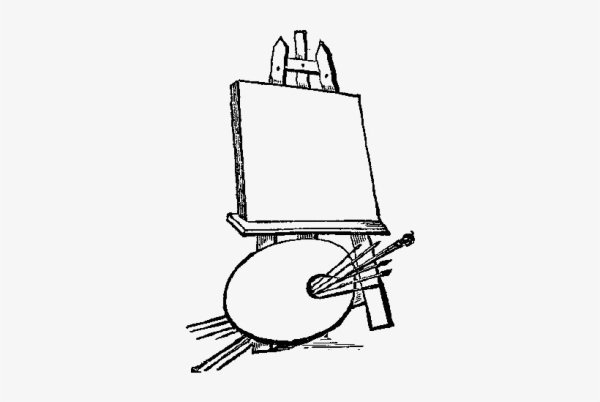 Мольберт детский на белом фоне