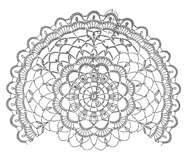 Салфетка Doily схема