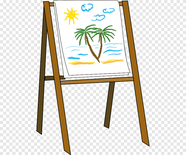 Значок мольберта на белом фоне