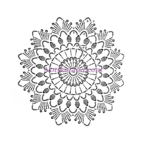 Маленькая салфетка крючком