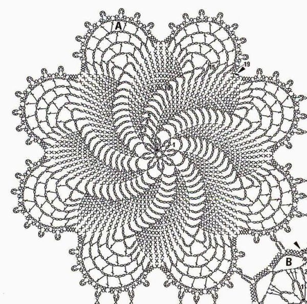 Салфетки крючком со схемами