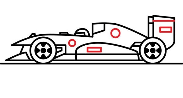 Нарисовать гоночную машину