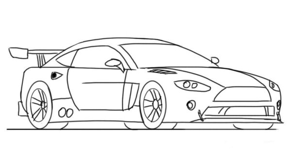 Рисунки гоночных машин карандашом