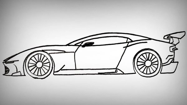 Раскраски машины Астон Мартин вулкан