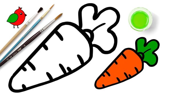 Морковка рисунок карандашом