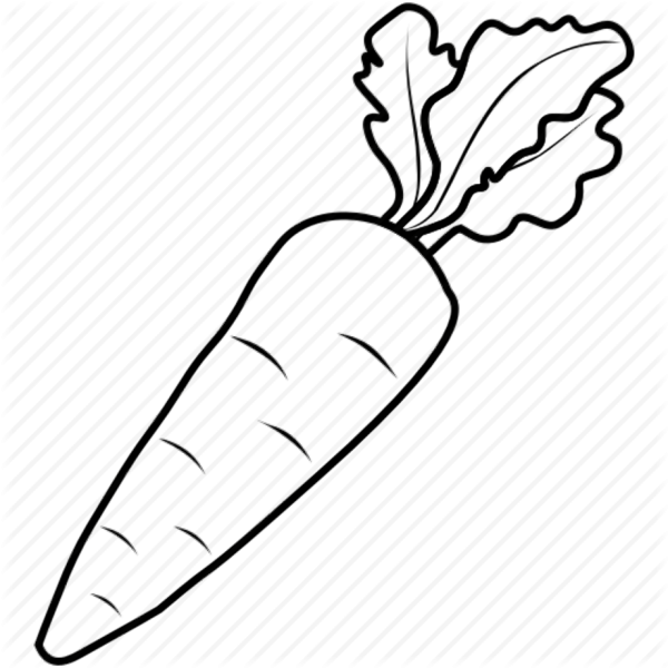 Морковь раскраска для детей