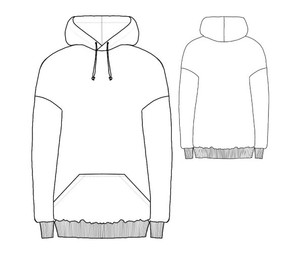Технический эскиз толстовки