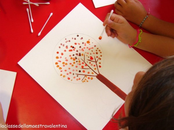 Рисование ватными палочками