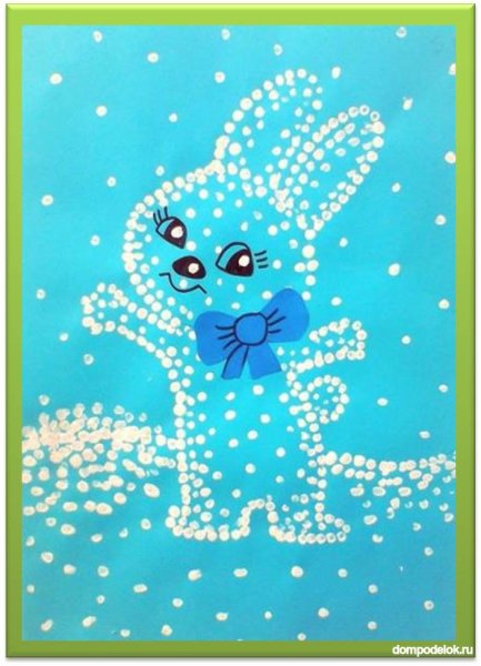 Техника пуантилизм ватными палочками