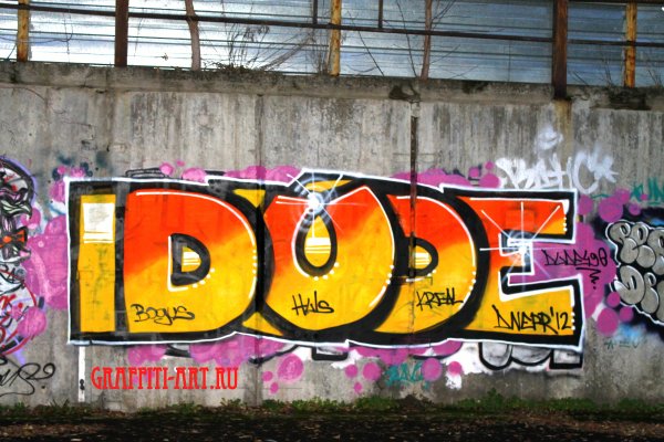 Простые граффити на стенах
