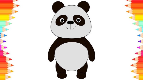 Панда рисунок для детей