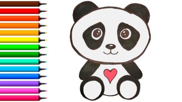 Поэтапное рисование панды