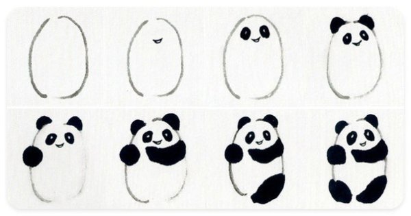 Как нарисовать панду легко и красиво