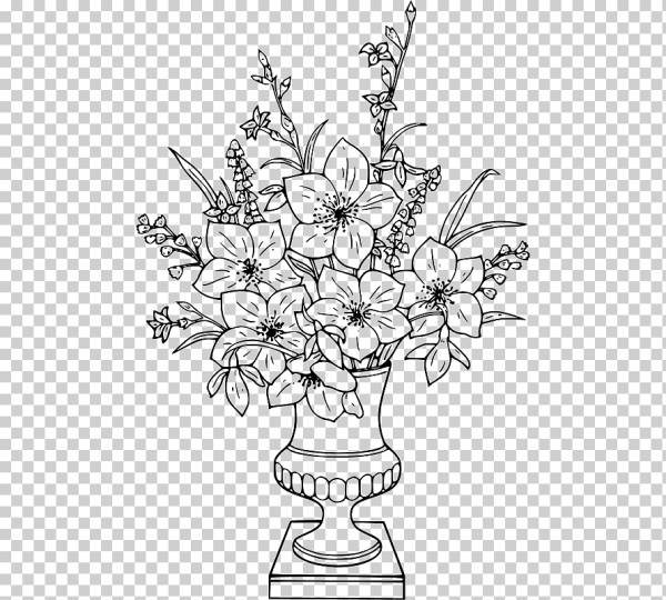 Натюрморт с цветами карандашом