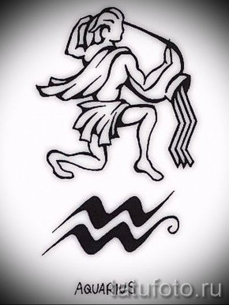 Знак зодиака Водолей рисунок карандашом