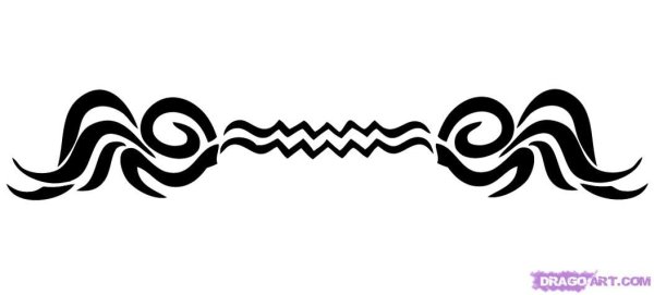 Водолей чёрно белый