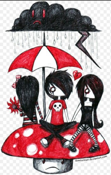 Готические милые рисунки