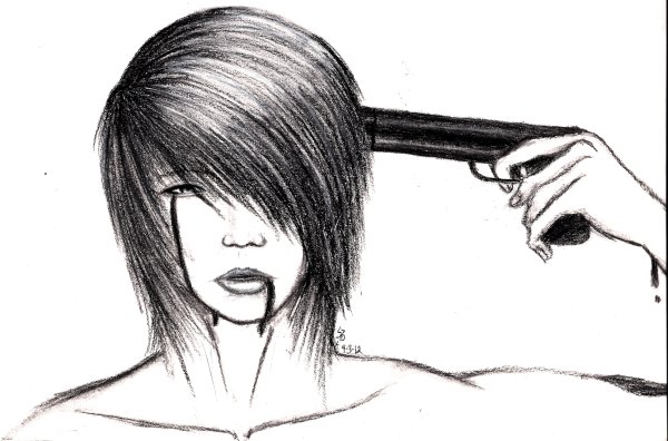 Рисунки для срисовки суицид