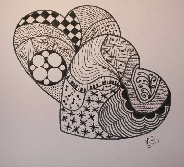 Техника рисования Зентангл