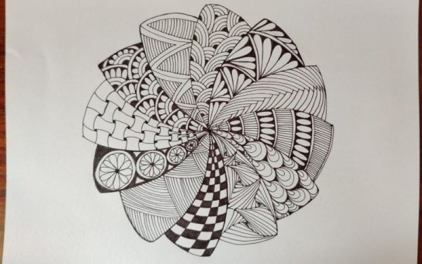 Зентангл дудлинг флаер