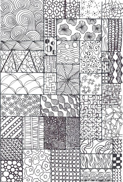 Техника рисования Зентангл и дудлинг