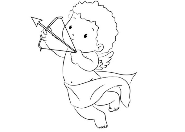 Ангелочек рисунок карандашом