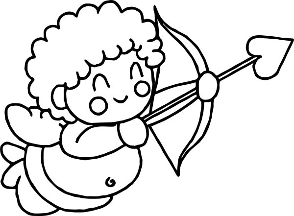 Купидон раскраска