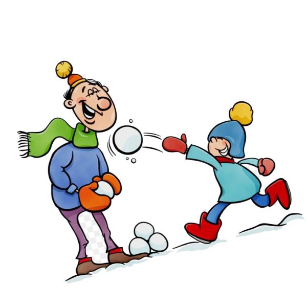 Игра в снежки картинки для детей