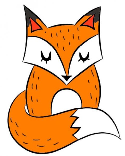 Лиса рисунок для детей легко