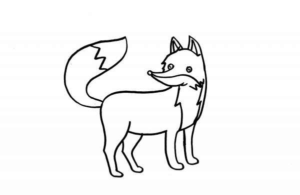 Лиса для срисовки