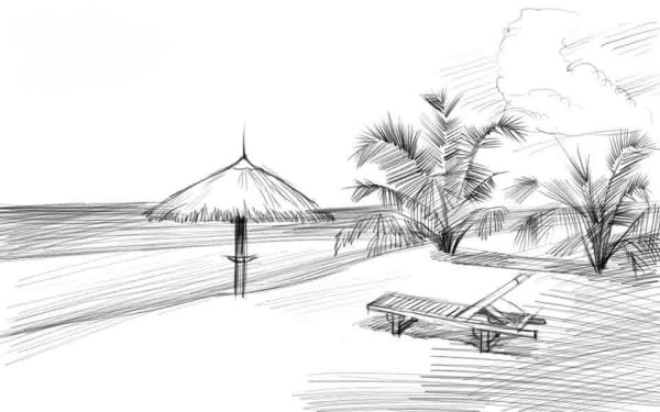 Рисунок на тему лето море