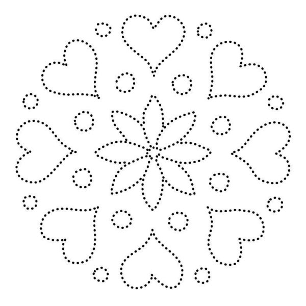 Рисование мандалы по точкам