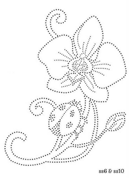 Вышивание по точкам на картоне