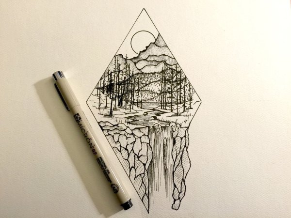 Рисунки для скетчбука черной ручкой